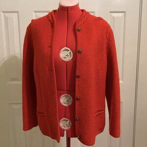 VINTAGE 100% Pure  Wool Geiger Tyrol Women's Red Jacket
